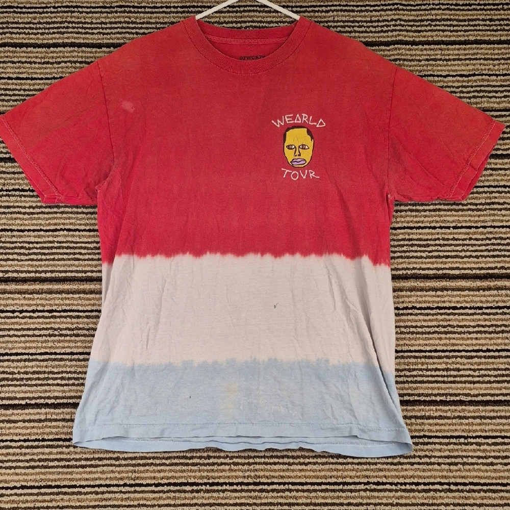OFWGKTA Odd Future Earl Sweatshirt Wearld Tour Tie Dye Cotton Mens Large T Shirt